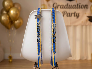 Personalized Graduation Lei 2026, Custom Name Ribbon Lei, Class of 2026, Graduation Gift, Satin Handmade Grad Lei, Senior Night Gift