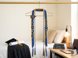 Personalized Graduation Lei 2026, Custom Name Ribbon Lei, Class of 2026, Graduation Gift, Satin Handmade Grad Lei, Senior Night Gift