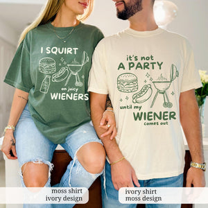 Funny 4th of July Matching Couple Shirts, Hotdog His and Hers Tees, Adult Humor Couple Shirts,Independence Day Couple Tee,Patriotic T-Shirts