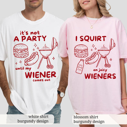 Funny 4th of July Matching Couple Shirts, Hotdog His and Hers Tees, Adult Humor Couple Shirts,Independence Day Couple Tee,Patriotic T-Shirts