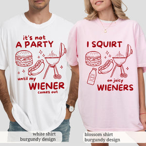 Funny 4th of July Matching Couple Shirts, Hotdog His and Hers Tees, Adult Humor Couple Shirts,Independence Day Couple Tee,Patriotic T-Shirts
