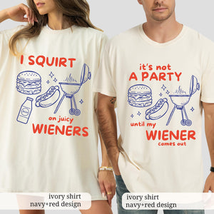 Funny 4th of July Matching Couple Shirts, Hotdog His and Hers Tees, Adult Humor Couple Shirts,Independence Day Couple Tee,Patriotic T-Shirts