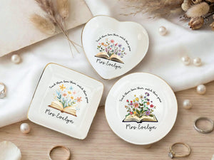 Personalized Graduation Jewelry Dish, Custom Name Ring Dish, Class of 2026 Gift, Teacher Appreciation Gift, Book Lover Gift, Gift for Her