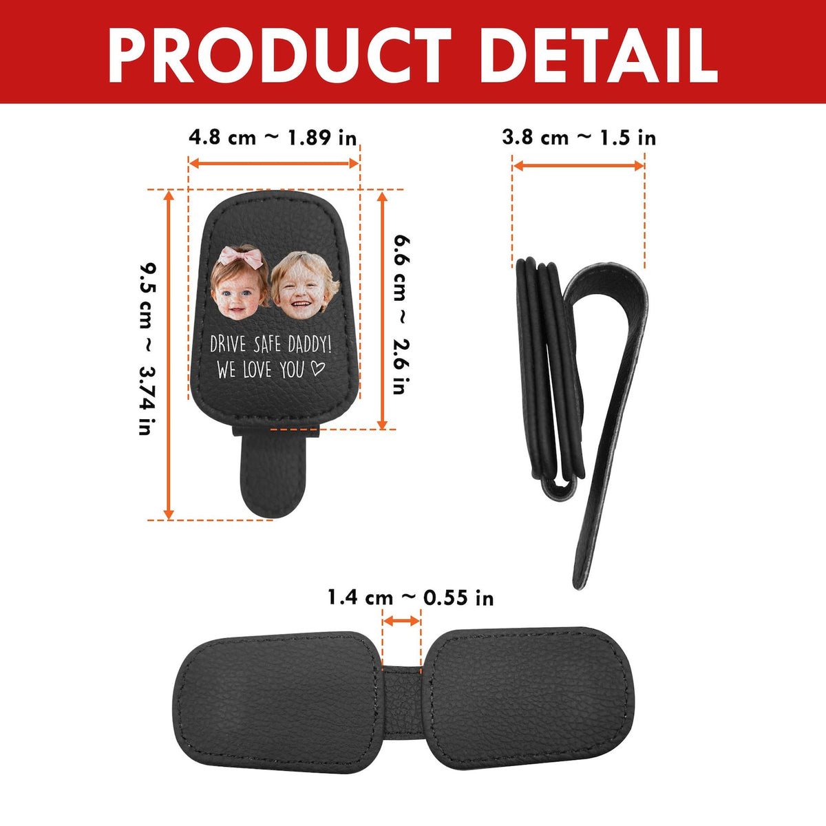Custom Photo Drive Safe Daddy Sunglasses Holder: Personalized Sunglasses Holder For Dad With Kids Face, Fathers Day, Gift For Dad, Grandpa
