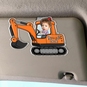 Personalized Vehicle Kids Photo Car Visor Clip: Custom Baby Face Sun Visor Clip, Fathers Day Gift for Dad Grandpa, Drive Safe Daddy Keychain