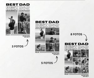 Personalized BEST DAD T-Shirt | Name & Slogan | Photo Collage (up to 8 pictures) | Gift for Dad | Father's Day | Birthday | Father | Sweater