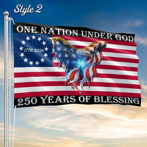 250 Years Freedom USA Flag, 1776 2026 Eagle Betsy Ross Grommet Flag, Multiple Style American History Patriotic Banner, Outdoor Wall Decor