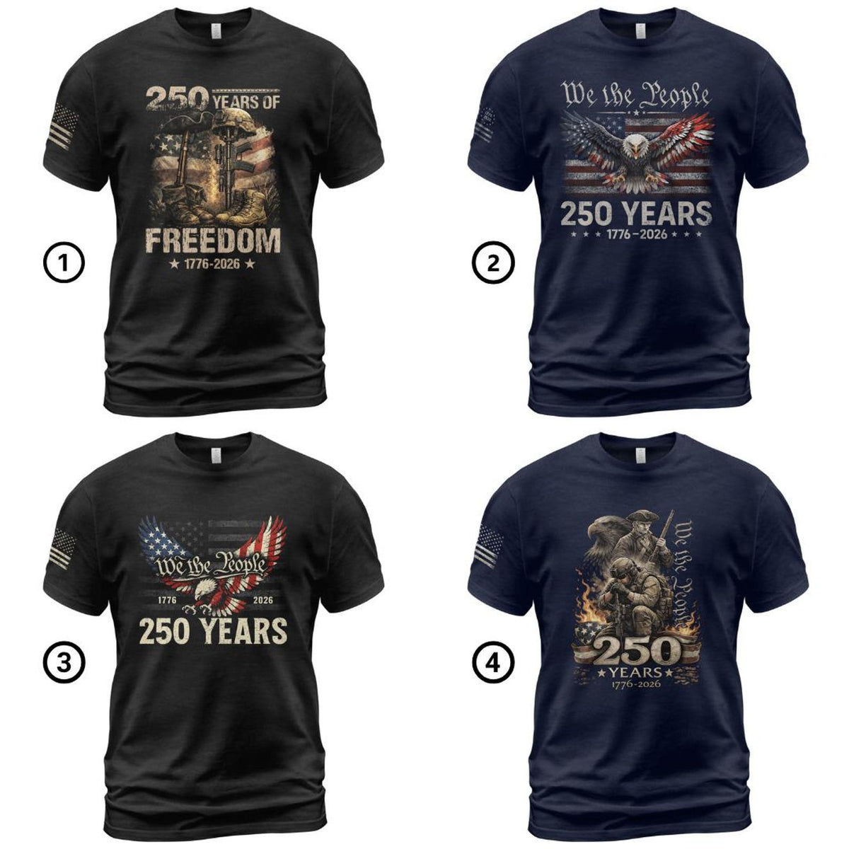 250th Anniversary of The United States Shirt, USA Independence Day T shirt, 4th of July 1776 2026 Tee, American Flag Patriots Gifts