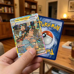 Personalized Poke Card From Photo to Holo Card, Father s Day Gift for Dad, Grandfather , Husband, Anniversary Gift