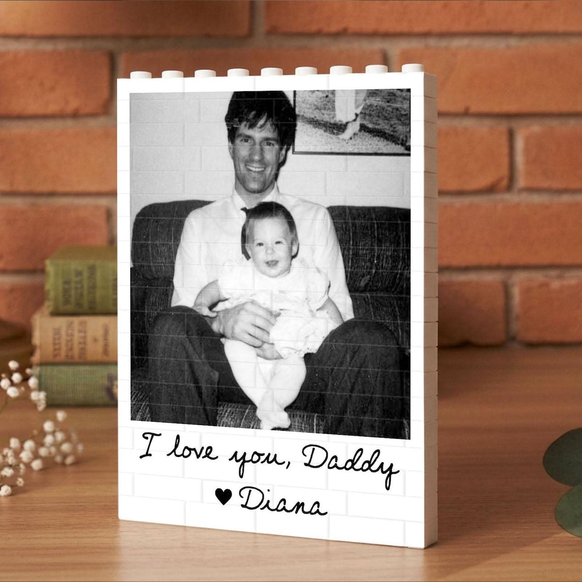 Personalized Photo Building Blocks Gift for Dad, Custom Daddy and Me, New Born Baby Photo Gift, First Fathers Day, Best Dad Gift from Son
