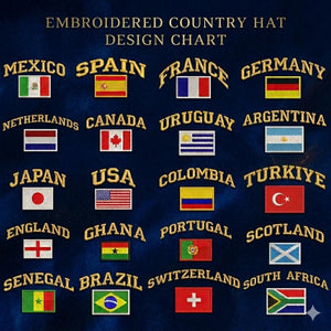 Country Flag Embroidered Hat, Vintage Washed Baseball Cap, World Soccer Fan Dad Hat, Adjustable Cotton Cap, World Cup Inspired Hat
