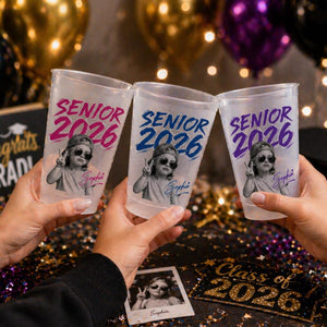 Custom Senior Photo Frosted Cup 2026, Personalized Graduation Photo Cup, Class of 2026 Party Cups, Senior Night Cup, Grad Party Decor