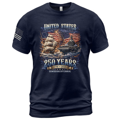 Retro 250th Anniversary of The United States Shirt, USA Independence Day T shirt, Semiquincentennial 1776 2026, American Flag Patriots Gifts