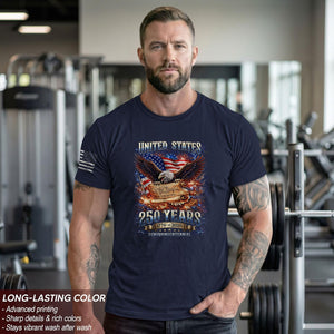 Retro 250th Anniversary of The United States Shirt, USA Independence Day T shirt, Semiquincentennial 1776 2026, American Flag Patriots Gifts