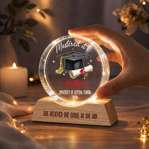 Mastered It Graduation Wave Night Light, Masters Degree Gift, Personalized Graduation Gift, Class of 2026 Grad Gift,Master's Degree MBA Gift