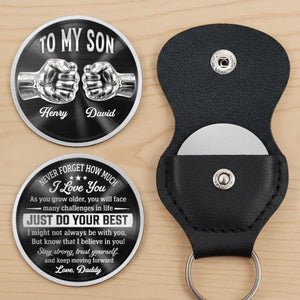 Pocket Hug Gift for Son from Dad, Personalized To My Son Token, Encouragement Gift, Graduation Gift for Son, Keepsake Wallet Coin