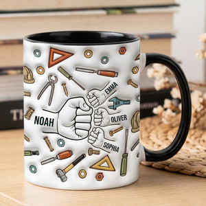 Grandpa Mug, Personalized Grandpa Cup with Grandkids Names, Custom Ceramic Coffee Mug, Grandfather Birthday Fathers Day Gift