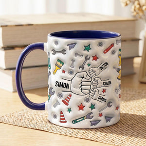 Grandpa Mug, Personalized Grandpa Cup with Grandkids Names, Custom Ceramic Coffee Mug, Grandfather Birthday Fathers Day Gift