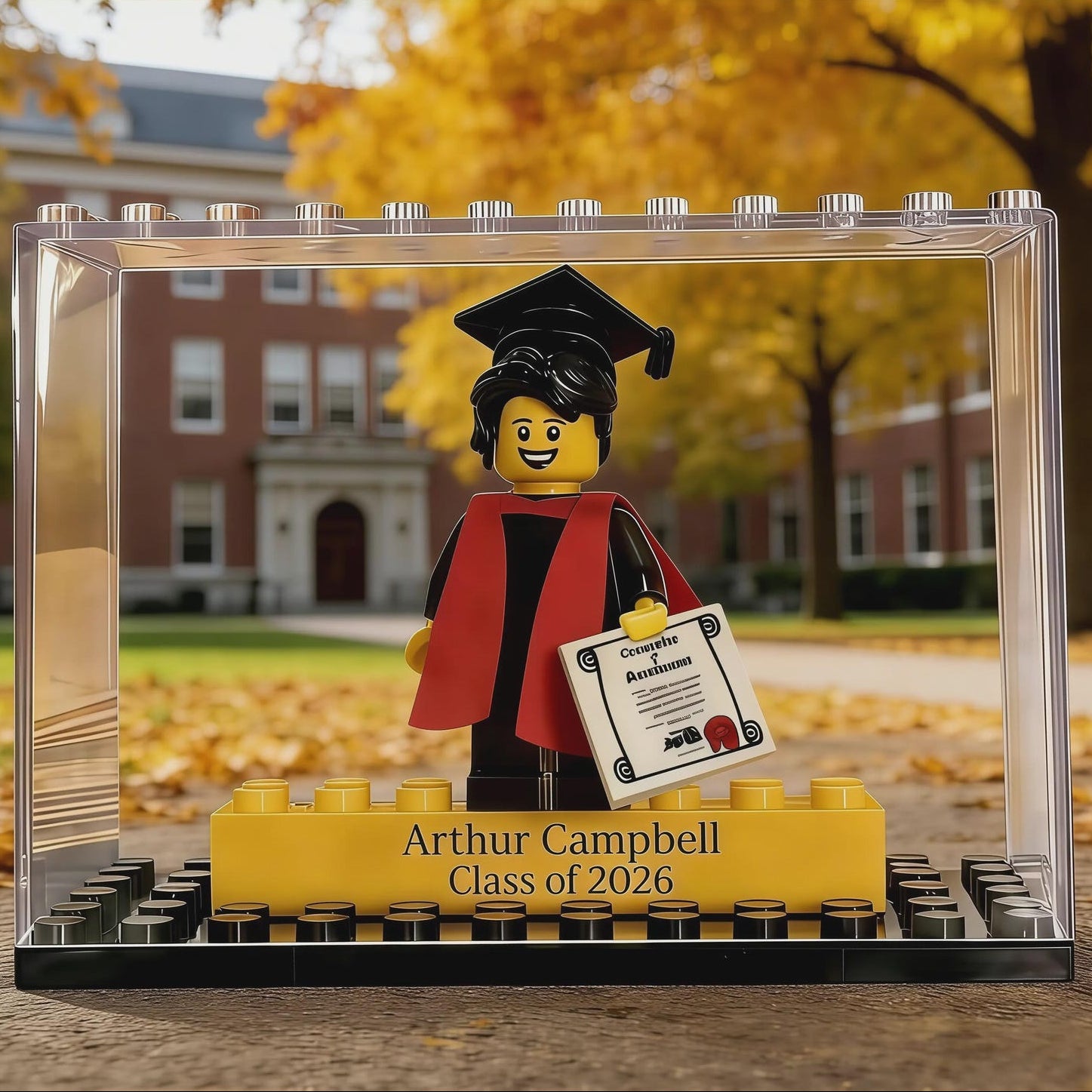 2026 Custom Graduation figure with Case, Personalized Graduate Mini Gift , Graduation Gift for Class of 2026, Student Graduation Decor