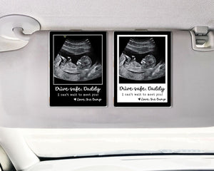 Personalized Baby Ultrasound Car Visor Clip, 1st Fathers Day Gift, New Dad Gift, Fathers Day Gift For Expecting Dad, Custom Pregnancy Gift