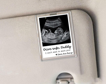 Personalized Baby Ultrasound Car Visor Clip, 1st Fathers Day Gift, New Dad Gift, Fathers Day Gift For Expecting Dad, Custom Pregnancy Gift