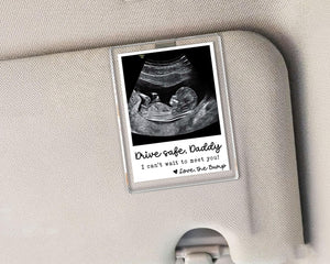 Personalized Baby Ultrasound Car Visor Clip, 1st Fathers Day Gift, New Dad Gift, Fathers Day Gift For Expecting Dad, Custom Pregnancy Gift