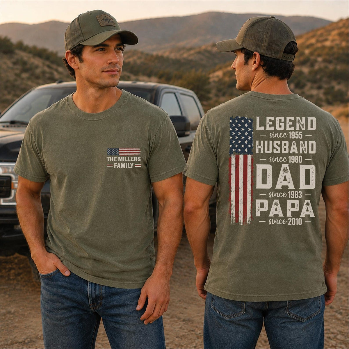 Personalized Legend Husband Dad Papa Shirt, Custom Father's Day Gift With Family Name And Year
