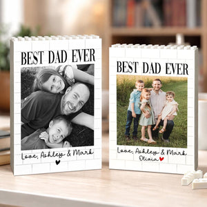 Custom Photo Building Block: Personalized Dad Picture Brick Puzzle, Father's Day Gift for Dad from Kids, Dad Birthday Gift, Gift for Husband