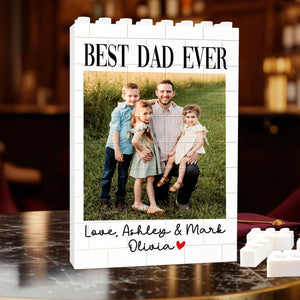 Custom Photo Building Block: Personalized Dad Picture Brick Puzzle, Father's Day Gift for Dad from Kids, Dad Birthday Gift, Gift for Husband