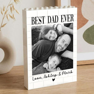 Custom Photo Building Block: Personalized Dad Picture Brick Puzzle, Father's Day Gift for Dad from Kids, Dad Birthday Gift, Gift for Husband