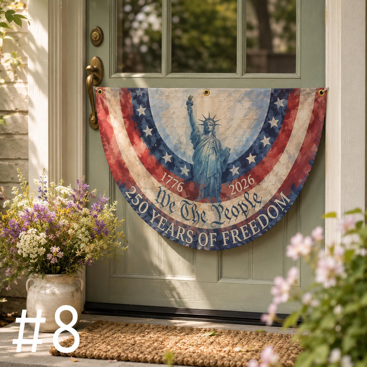 250th Anniversary Bunting Flag, 250th Anniversary Banner, We The People Banner, 1776 2026 American Flag, Patriotic Porch Fence Decor