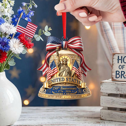 250th Anniversary of Americana Ornament, 250 Years of The United States Acrylic Ornament, Independence Day Gift, Fourth of July Decor