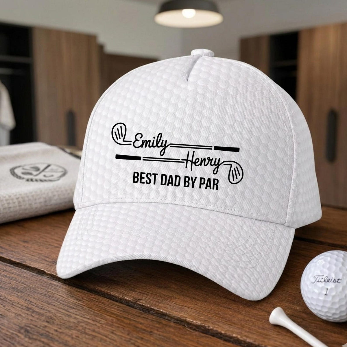 Best Dad by Par Golf Cap, Custom Name Dad Hat, Golf Rope Cap, Father s Day Gift for Golfer Dad
