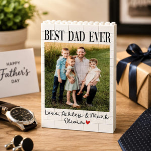 Custom Photo Building Block: Personalized Dad Picture Brick Puzzle, Father's Day Gift for Dad from Kids, Dad Birthday Gift, Gift for Husband