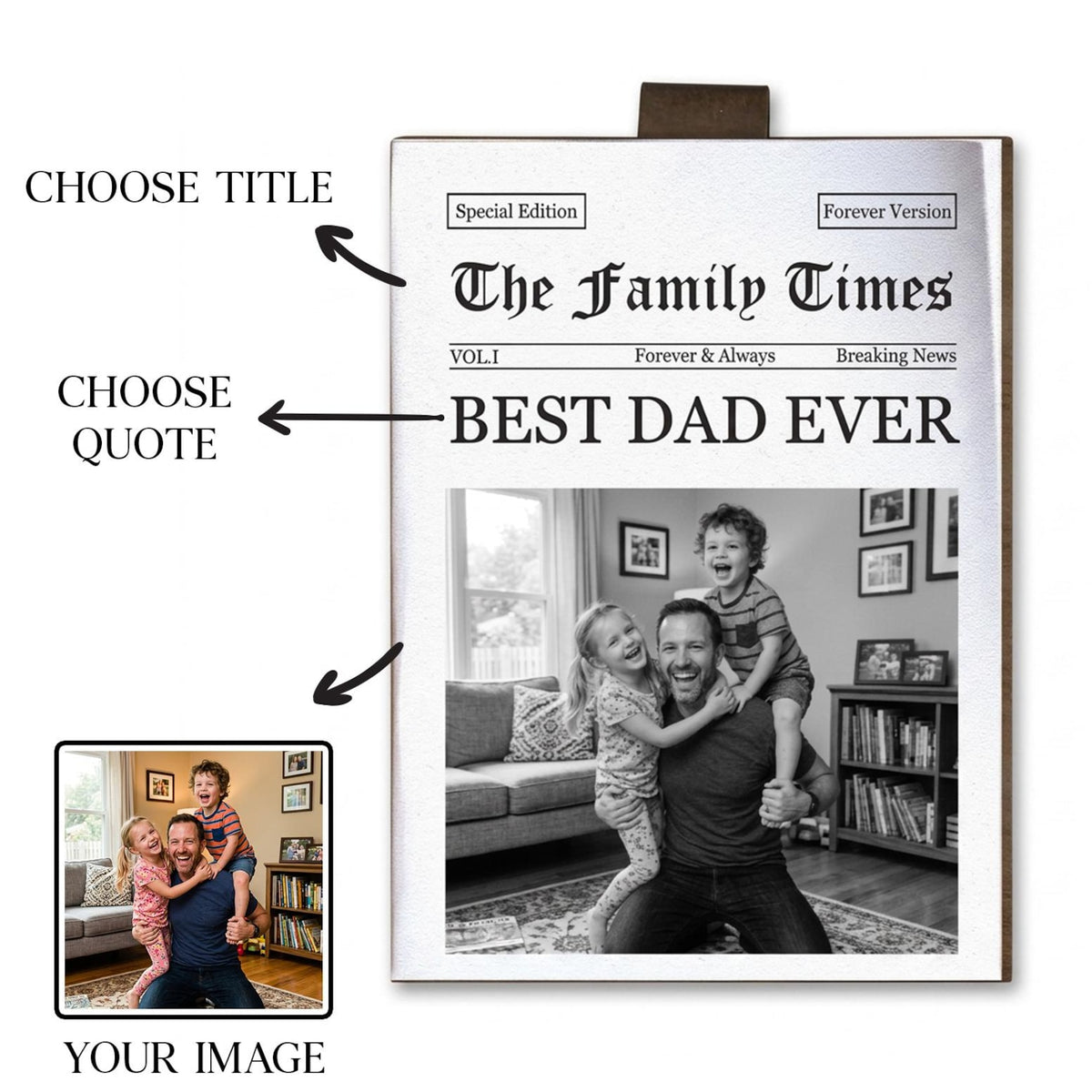 Personalized The Dad Times Drive Safe Car Visor Clip, Daddy We Love You Sun Visor Clip, Father's Day Gift For Him, Custom Husband Car Decor