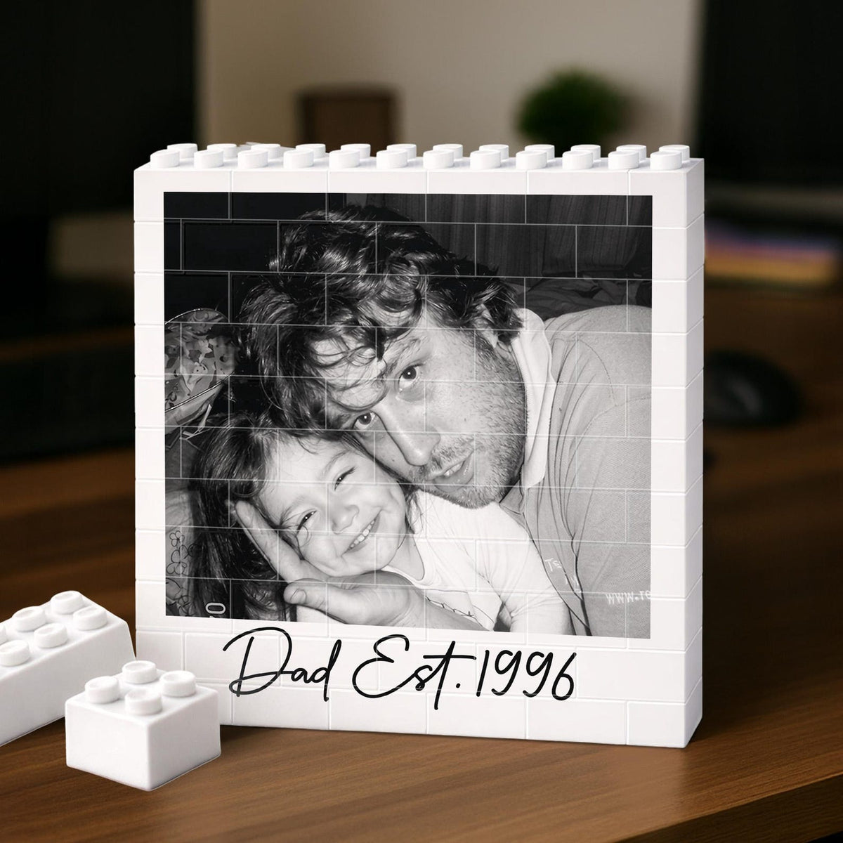 Custom Dad Photo Building Block, Fathers Day Gift for Him, Gamer Dad Gamer Husband Gift, Retro Vintage Photo Dad Gift, Gift for Dad Grandpa