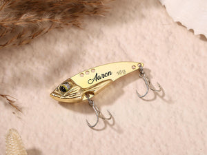 Personalized Engraved Fishing Lure, Custom Stainless Steel Lure with Gift Box, Fisherman Gift for Dad Husband Grandpa, Father's Day Gift