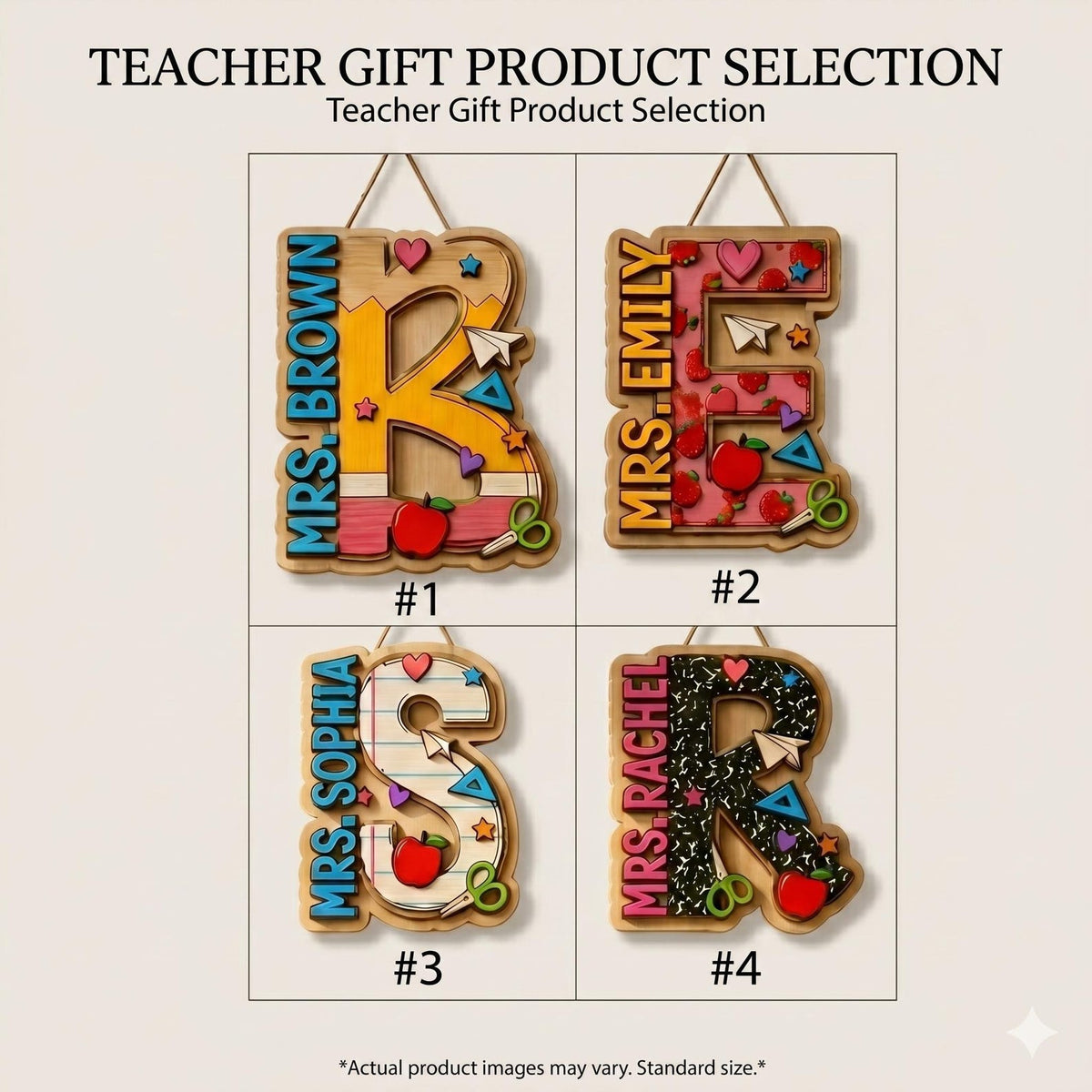 Personalized Alphabet Teacher Door Hanger, Back To School Teacher Gift, Custom Pencil Classroom Sign, Classroom Decor, Custom Name Hanger
