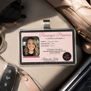 Custom Passenger Princess Car Visor Clip, Car Accessories Owner Gift for Boyfriend, Girl Friend Photo Car visor, Car Decor Gift for Husband