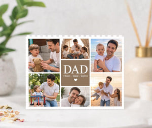 Custom Photo Collage Dad And Kids Building Blocks, Fathers Day Gift for Him, Bricks Puzzle Gift for Husband, New Dad Gift, Family Keepsake