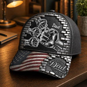 Custom Best Dad EVER 3D Effect All Over Print Hat for Dad,Fathers Day Keepsake Present,Daddy Birthday Gift Idea, Flat Print Classic Adjustable Cap