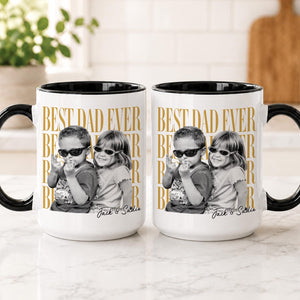 Custom Vintage Retro Photo Dad Mug, Father's Day Mug, Father's Day Gift from Kids, Childhood Photo Mug, Gift for Husband, Dad Coffee Mug