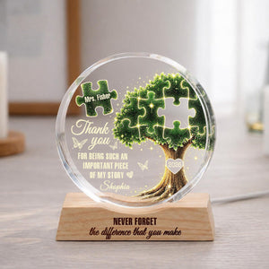 Custom Teacher Appreciation Wave Night Light, Thank You Gift For Teacher, End of Year Teacher Gifts, Teacher Night Light, Gifts for Mentor