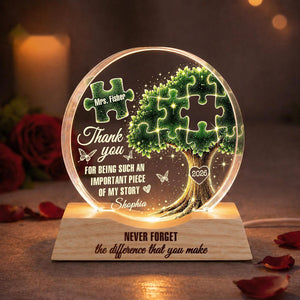 Custom Teacher Appreciation Wave Night Light, Thank You Gift For Teacher, End of Year Teacher Gifts, Teacher Night Light, Gifts for Mentor