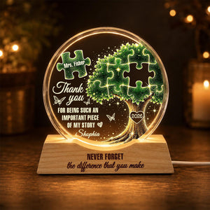 Custom Teacher Appreciation Wave Night Light, Thank You Gift For Teacher, End of Year Teacher Gifts, Teacher Night Light, Gifts for Mentor