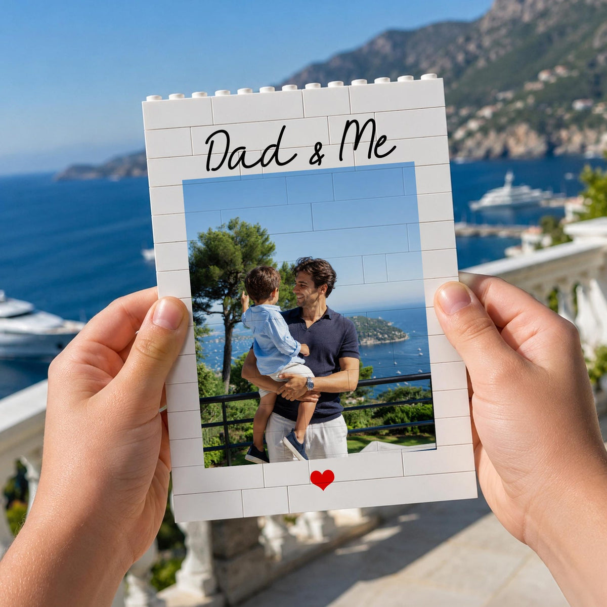 Personalized Photo Block Puzzle, Custom Keepsake Gift for Dad, Father's Day Gift, Gift for Him, Bricks Puzzle Gift for Husband,Birthday Gift