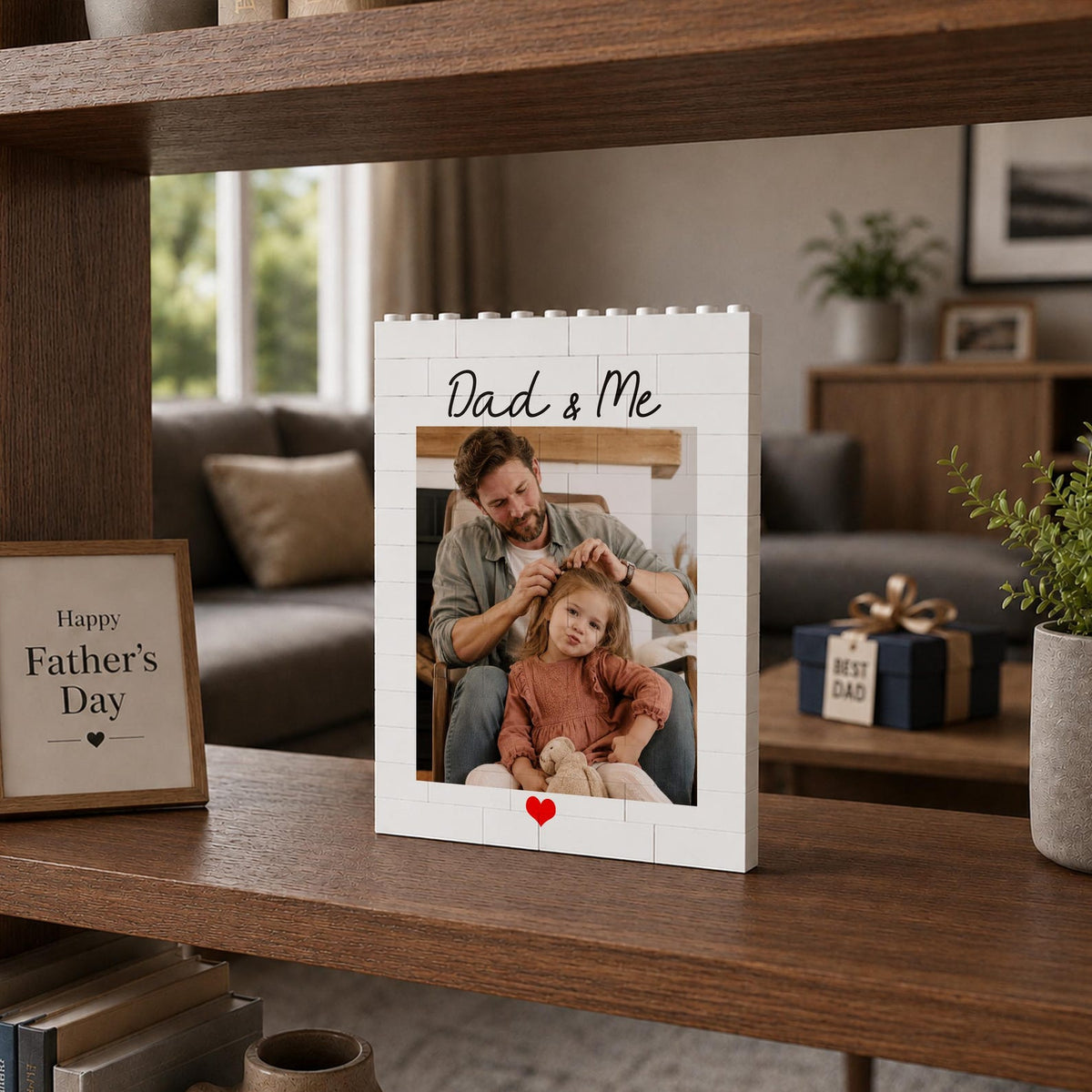 Personalized Photo Block Puzzle, Custom Keepsake Gift for Dad, Father's Day Gift, Gift for Him, Bricks Puzzle Gift for Husband,Birthday Gift