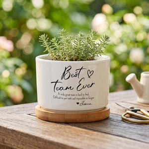 Personalized Gift Planter, Custom Flower Pot with Message, Plant Lover Gift for Teacher Mom Coworker Friend