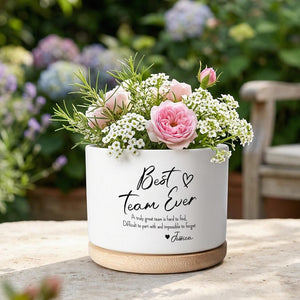 Personalized Gift Planter, Custom Flower Pot with Message, Plant Lover Gift for Teacher Mom Coworker Friend