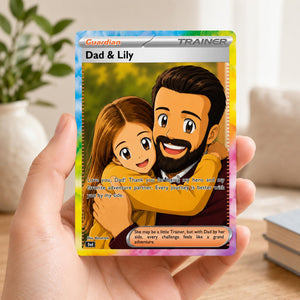Personalized Father's Day Poke Card, Custom Gamer Dad Gift, Birthday Anniversary Gift, TCG Cards